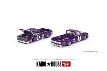 Kaido House x MINI GT 1: 64 Chevrolet Silverado Dually KAIDO V1 Колекция от модели автомобили, подадени под налягане, миниатюрни