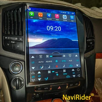 15.6-инчов Автомобилен Плейър Tesla Радио За Toyota Land Cruiser Android 13 200 LC200 2012-2008 IPS Екран Навигатор Мултимедия