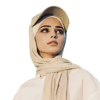 Дамски шапки-hijabs с шал от трико Instant Jersey, мюсюлманска завесата, шал, Тюрбан, Чепец, покривки за коса, готови за чорап забрадка
